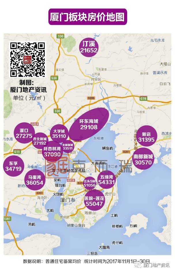 福建省各地级市房价地图(2017年11月)